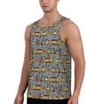 thumbnail image 2 of Susaid Funny Construction Print Men's Sleeveless Workout Running Tank Top Dry Fit Athletic Gym Sports Swim Beach Muscle Bodybuilding Shirts-X-Large, 2 of 7