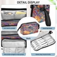 thumbnail image 4 of Nylon Fish Mouth Pencil Case with Large Capacity Zipper Pencil Pouch Colorful Flowers and Planets Pencil Bag Organizers, 4 of 7