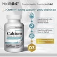 thumbnail image 5 of HealthA2Z Liquid Calcium 600mg With Vitamin D3 Softgels - Bone & Teeth Health - 100 Count, 5 of 7