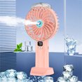 thumbnail image 1 of Ventilador portátil con pantalla digital, ventilador de escritorio de 4000 mAh, ventilador de refrigeración digital (rosa), 1 of 7