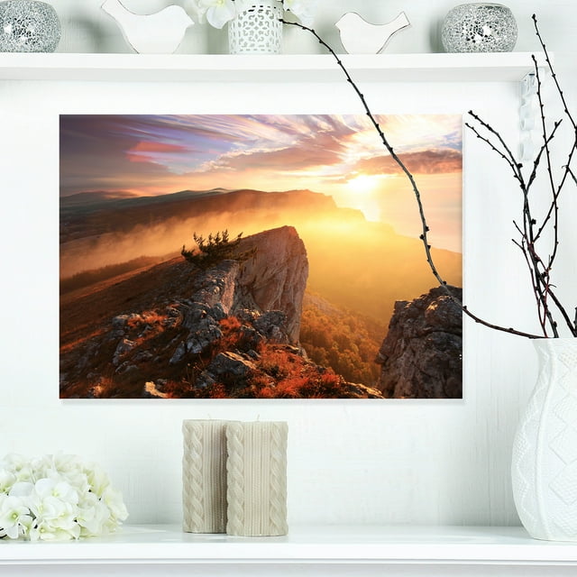 Lever de Soleil dans les Montagnes d'Ai Petri - Photo de Paysage Impression sur Toile