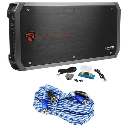 Rockville RXD-M4 6000 Watt Mono Class D 1-Ohm Car Audio Amplifier Car Stereo (Best Class D Stereo Amplifier)