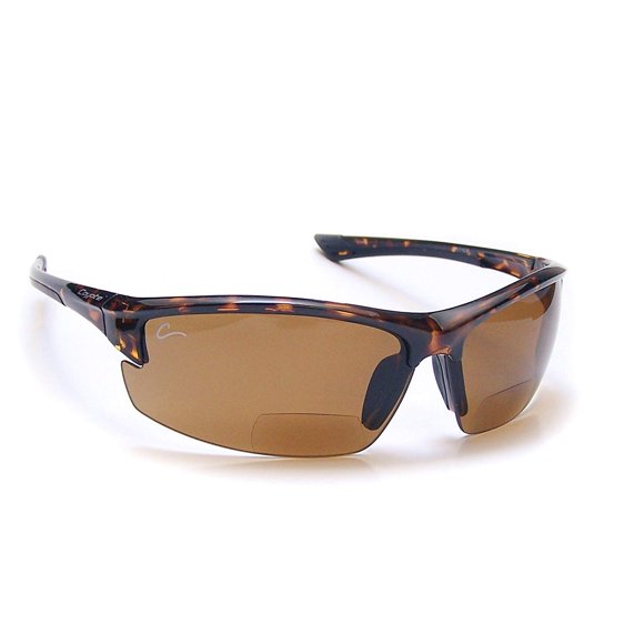 Coyote Eyewear BP-7 +2.50 Polarized Reader Premium Sunglasses, Tortoise & Brown