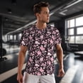 thumbnail image 3 of Wukai Daisies Flowers Print Men's Short-Sleeved Mesh T-Shirt,Quick-Dry Short Sleeve Workout T-Shirt-Medium, 3 of 8