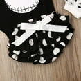 thumbnail image 5 of FNNMNNR Newborn Baby Girls 3PCS Halloween Outfits Clothes Romper Bodysuit Tutu Shorts Pants Set Black 0-3 Months, 5 of 8