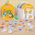 thumbnail image 3 of LEEYNEER Educational Color Classification Sticker Book Toy for Toddlers 3-6 Years - Reusable  Tape  Animal & Object Categories (Fruits  Dinosaurs  Toys) - Learning Activity Gift for Boys, 3 of 6