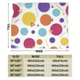 thumbnail image 4 of Multicolored Dot Print Blanket, Fluffy Soft Cozy Blanket Flannel Plush Microfiber Couch Throw, Bedding, 80"x60", 4 of 7