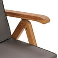 thumbnail image 6 of vidaXL Reclining Patio Chairs with Cushions Seat Yard 2 Pcs Solid Wood Teak, 6 of 7