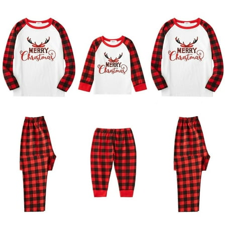 

Bullpiano Family Matching Outfits Christmas Autumn Winter Style Parent-child Dad Mom Baby Boy Girl Clothes Kids Grid Trousers Set