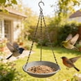 thumbnail image 5 of Hanging Bird Feeder, Colorful Plastic Outdoor Hummingbird Feeder with Chain for Seed or Water, Garden Patio Decoration Attracts Wild Birds, 5 of 6