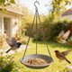 thumbnail image 5 of Comedero colgante para colibríes y aves silvestres: decoración de jardín para exteriores con cadena y recipiente para la comida., 5 of 6