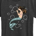thumbnail image 3 of Instant Message - Mermaid Holding Bubbles - Women's Short Sleeve Graphic T-Shirt, 3 of 6