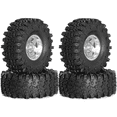 thumbnail image 3 of 4Pcs 1.9 Inch Metal Tire Wheels with 118mm OD Tires for Axial Silver, 3 of 6