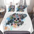 thumbnail image 1 of HAHDAXIA Skull Painting Bedding Solid Comforter Set for All Seasons,3 Pieces(1 Comforter+2 Pillowcases),Soft Microfiber Bedding Set Queen(90"x90"), 1 of 7