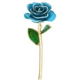 thumbnail image 3 of 24K Gold Plated Rose Flower, Rose Flower Natural Shape Small Size With A Base For Collection For Decorations For Gift, 3 of 8