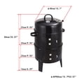 thumbnail image 2 of Outdoor Double-Layer Grill, Charcoal Wood Fired Braising & Smoking Stove, Oil Fume-Free Design, 360° Even Heating, Convenient & Healthy BBQ Option, 2 of 9