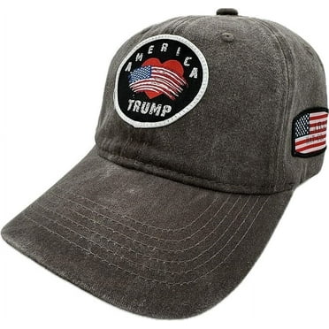 Trump Hat 2024 MAGA Hat Make America Great Again Donald Trump Slogan with USA Flag Cap Trump Merchandise Gift for Woman Men