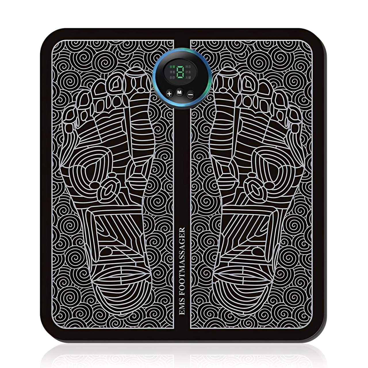 Ornexis EMS Plate Foot Massager for Muscle Relaxation, 8 Modes & 19 Levels of Massage Intensity, LCD Display Screen, USB Rechargeable