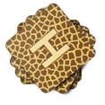 thumbnail image 2 of Letter H Initial Monogram - Giraffe Foam Coaster Set of 4, 2 of 3