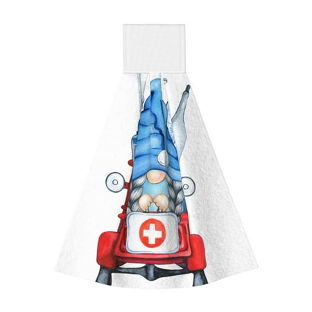 

Coaee Medicine Gnome Truck Red for Fast Absorbent Hanging Towels with Velcro for Kitchen Bathroom Laundryroom