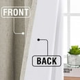 thumbnail image 6 of H.VERSAILTEX Contemporary Faux Linen 100% Blackout Back Tab/Rod Pocket/Hook Belt Thermal Insulated Curtain Sets for Bedroom, 2 Panels, 52"x 96", Stone, 6 of 6