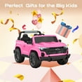 thumbnail image 5 of East doll 24 Volt Power Ride on Toys Car for Big Kids, Licensed Chevrolet 2 Seater Ride-on UTV Cars, 24V Ride ons, 800W Motor, Remote Control, 2-5MPH, Electric Car, Pink, 5 of 7