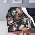 thumbnail image 3 of Custom Blankets with Photos and Text Personalized Flannel Throw Blankets Customized Memorial Blanket Gifts for Adult Couple Family Wedding Christmas Birthday Valentines Day Black 50"x40", 3 of 6