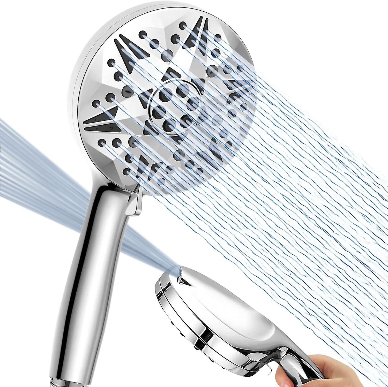 High Pressure Hand Shower - Handheld Shower Head with 10 Spray Modes ...