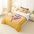 thumbnail image 2 of Erosebridal Black & Pink Dripping Waffle Baseball Ice Cream Cone Graphic Twin Comforter Sets 3-Piece, Dessert Graphic Bedding Set for Boys And Girls Kids,Breathable Home Decor, 2 of 6
