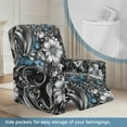 thumbnail image 3 of HELLHERO Flower Print Lazy Boy Chair Covers Slipcover 4 Piece Recliner Cover 1 Seat Extra Large Fitted Cover for Recliner Chair with Foot Rest, 3 of 8