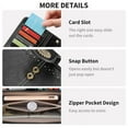 thumbnail image 2 of FALAN MULE Women Leather Wallet Large Capacity Bifold RFID Blocking Card Holder with Zipper Coin Pocket, 2 of 8