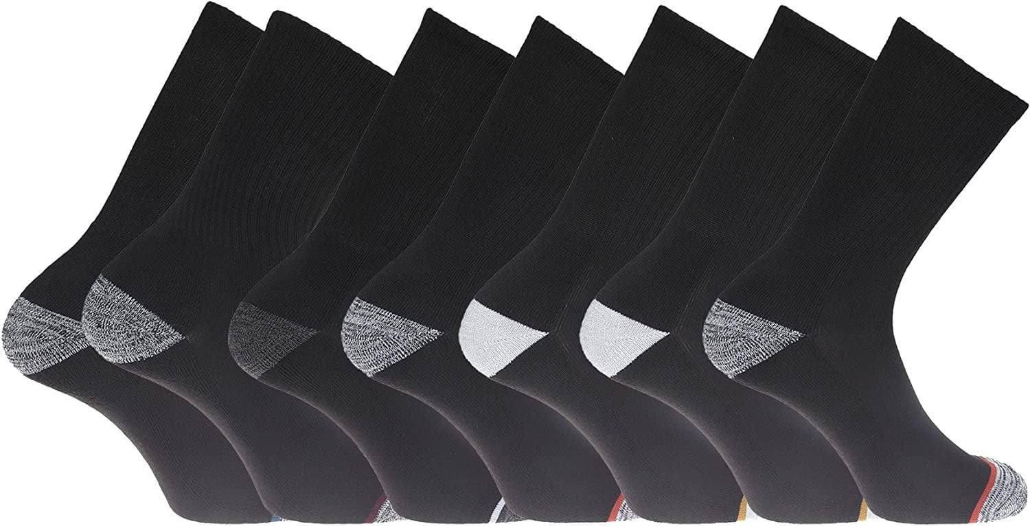 Dockers Crew Athletic and Dress Performance Cushioned Socks, 6-Pack ...