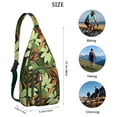 thumbnail image 4 of Jungle Floral Sling Backpack - Exotic Monstera & Flowers Design Crossbody Bag, Fashionable Pack, 4 of 4
