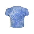 thumbnail image 6 of Seyurigaoka Women Juniors Round Collar T-shirt, Printing Midriff-baring Tops Base Shirt, 6 of 7