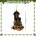 CENSENFA Christmas Tree Shape Bookshelf Pendant, Dog Christmas Ornament