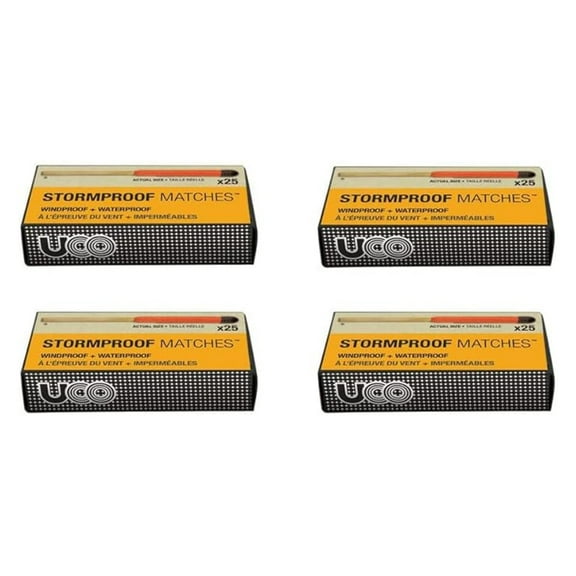 Stormproof, Waterproof & Windproof Match 4-Pack