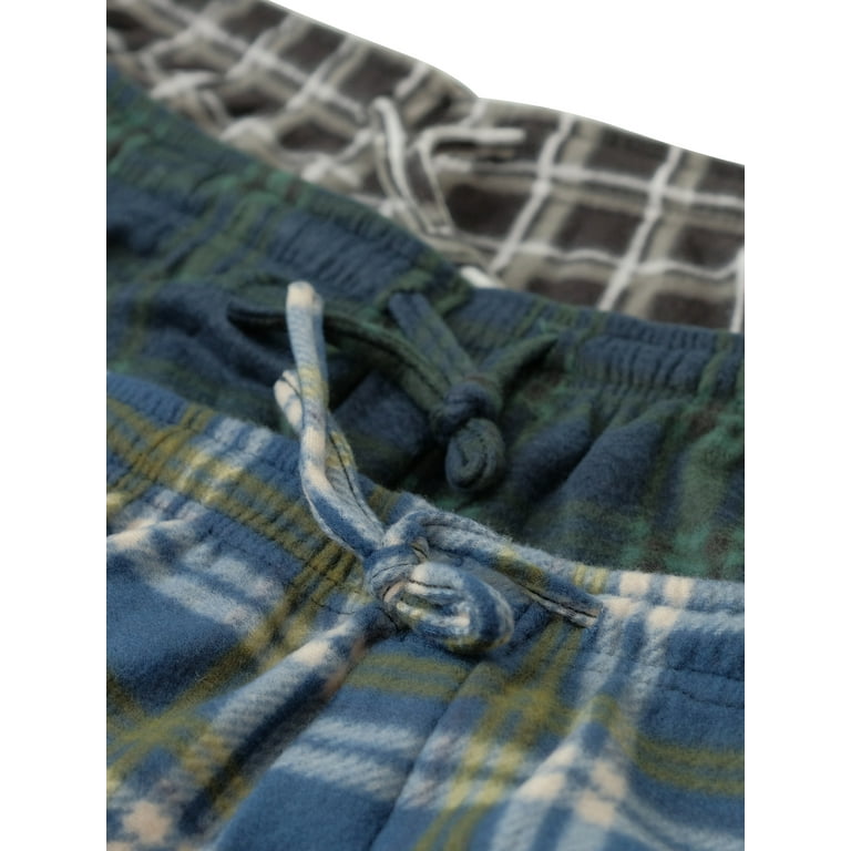Real Essentials Boys Super-Soft Fleece 3-Pack Pajama Pant Sizes 5