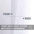 thumbnail image 5 of Curtainking Waffle Weave Textured Curtains 63 inch Farmhouse Light Filtering Drapes for Living Room Bedroom Grommet Window Curtain 2 Panels White, 5 of 7