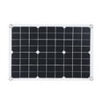 thumbnail image 4 of 18V 20W Monocrystalline Solar Panel Kit with 30A 300W Controller, Dual USB Charging Ports, DC5521 Female Battery Clamp Interface, Lighter Line, 4 Suckers & 2 Mountaineering Buckles for 5V Devices, 4 of 6