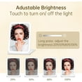 thumbnail image 4 of Rechargeable Travel Makeup Mirror with 10X Magnifying Mirror,Lighted Makeup Mirror with 72 LEDs,3 Color Lighting,Dimmable Touch Screen,Portable Vanity Mirror with Lights,Women Gift, 4 of 6