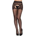 thumbnail image 1 of Ichuanyi Bas pour Femmes Aguichant Pratiques à Entrejambe Ouvert Collants Racés, 1 of 2