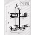 thumbnail image 4 of Sentryse Shower Caddy Hanging, Never Rust Shower Organizer, Over The Head Caddy with Hooks, Soap Holder, Toothbrush Holder, Razor Holder, No Drilling, Black, 4 of 9