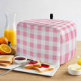 thumbnail image 1 of Toaster Cover 2 Slice, Pink Checkered Dustproof Bakeware Oven Protector with Top Hook, Pink White Buffalo Plaid Waterproof Small Kitchen Appliance Toasters Dust Cover, 12"x7.5"x8", 1 of 7