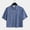 Blue, variant on Short-sleeve Plaid Shirts for Men Striped Shirt Pocket Button Up Short Fashion Casual Tops White