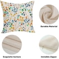 thumbnail image 6 of Spring Pillow Covers 18x18 Pack of 2 Watercolor Botanical Colorful Leaves Floral Throw Pillow Cover Outdoor Indoor,Spring Summer Colorful Pillowcase Decorative Linen Cushion Case for Sofa Couch, 6 of 7