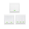 thumbnail image 3 of 1-Channel 433.92MHz Wireless Remote Control Switch, 86-Type Sticky Wall Panel Transmitter for 433MHz RF-Enabled Devices, 0-100m Range, EV1527 Encoding, Smart Home Lighting Control (Battery Not, 3 of 6