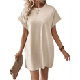 thumbnail image 3 of Vestidos de Verano para Mujer, Moda 2025, Minivestido de Corta, Color Albaricoque, Talla M, 3 of 10
