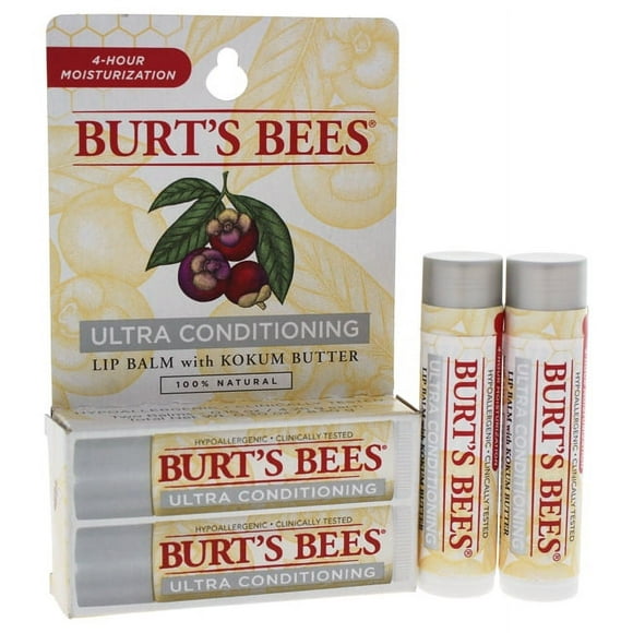 Ultra Conditioning Lip Balm Twin Pack by Burts Bees for Unisex - 2 x 0.15 oz Lip Balm