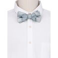 thumbnail image 4 of Corbatas de moño sólido preatadas para hombres INSPIRE CHIC para bodas elegantes, tamaño único, gris, 4 of 4