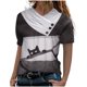 thumbnail image 1 of Camiseta informal de manga corta con estampado de mujer Fridja  bn3211, 1 of 3